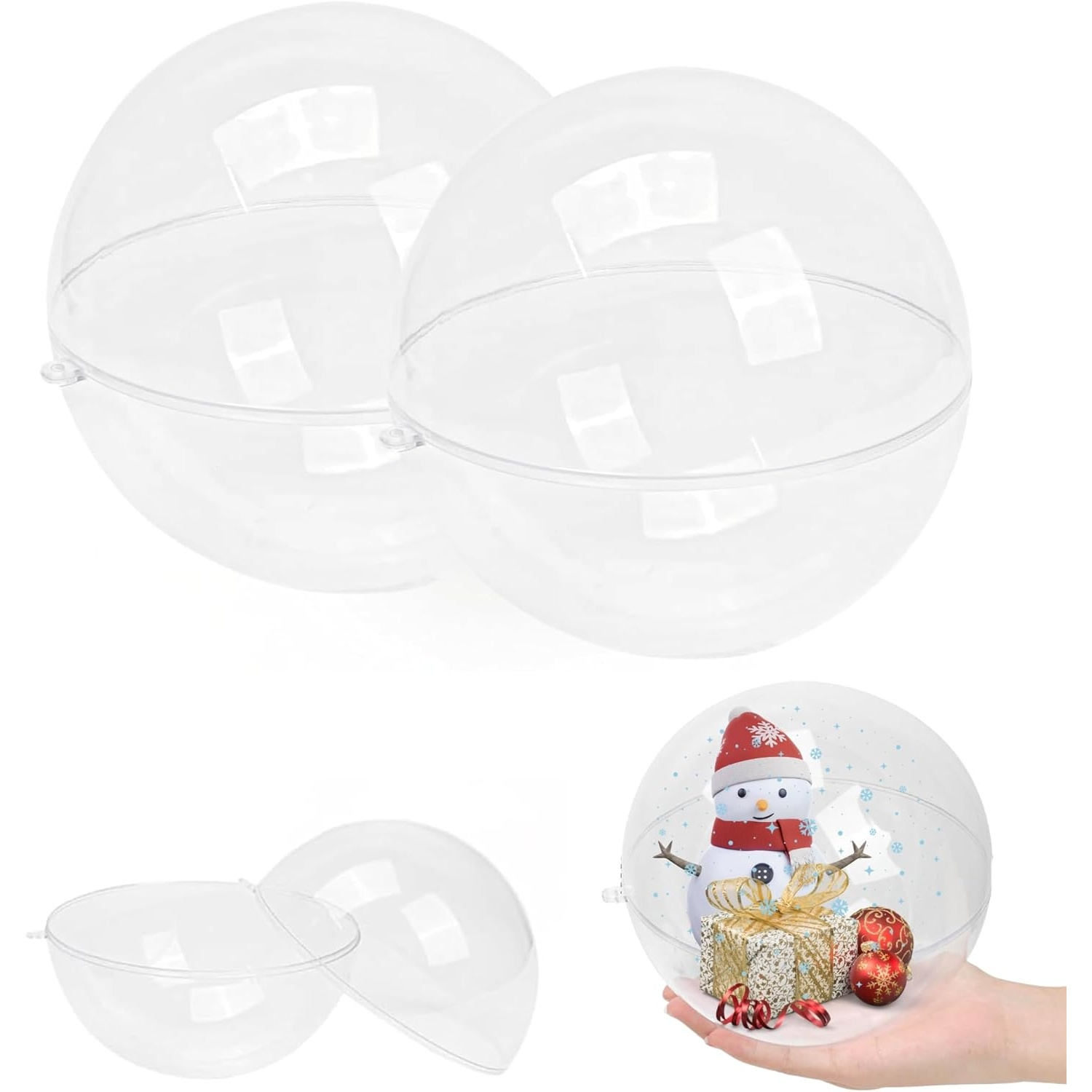 Dome Mold Clear - Vulbare transparante ornamentbal, extra grote plastic