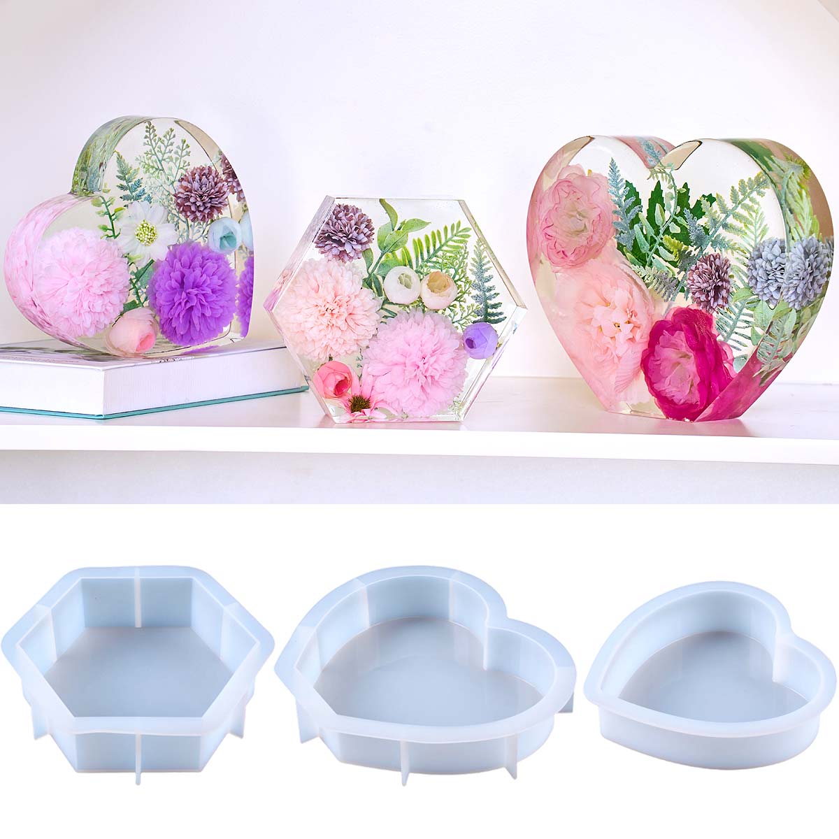 Flower Preservation Resin - Grote liefde siliconen mal DIY hart