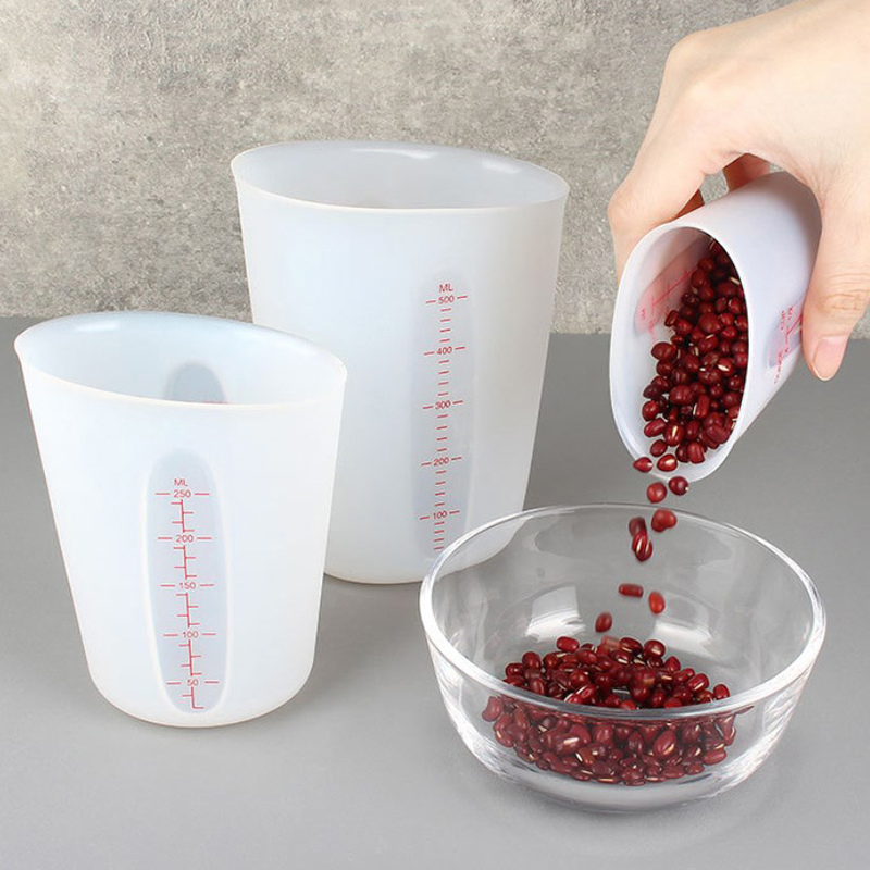 Mixing Cup Silicone - 125/250/500ml Siliconen Maatbeker Gereedschap Met Schaal