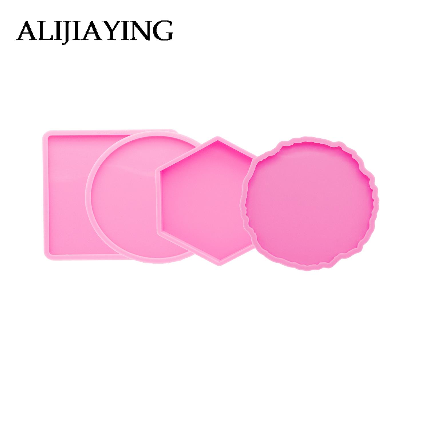 Geode Mold Silicone - DY0278 glad oppervlak geode onderzetters siliconenvorm