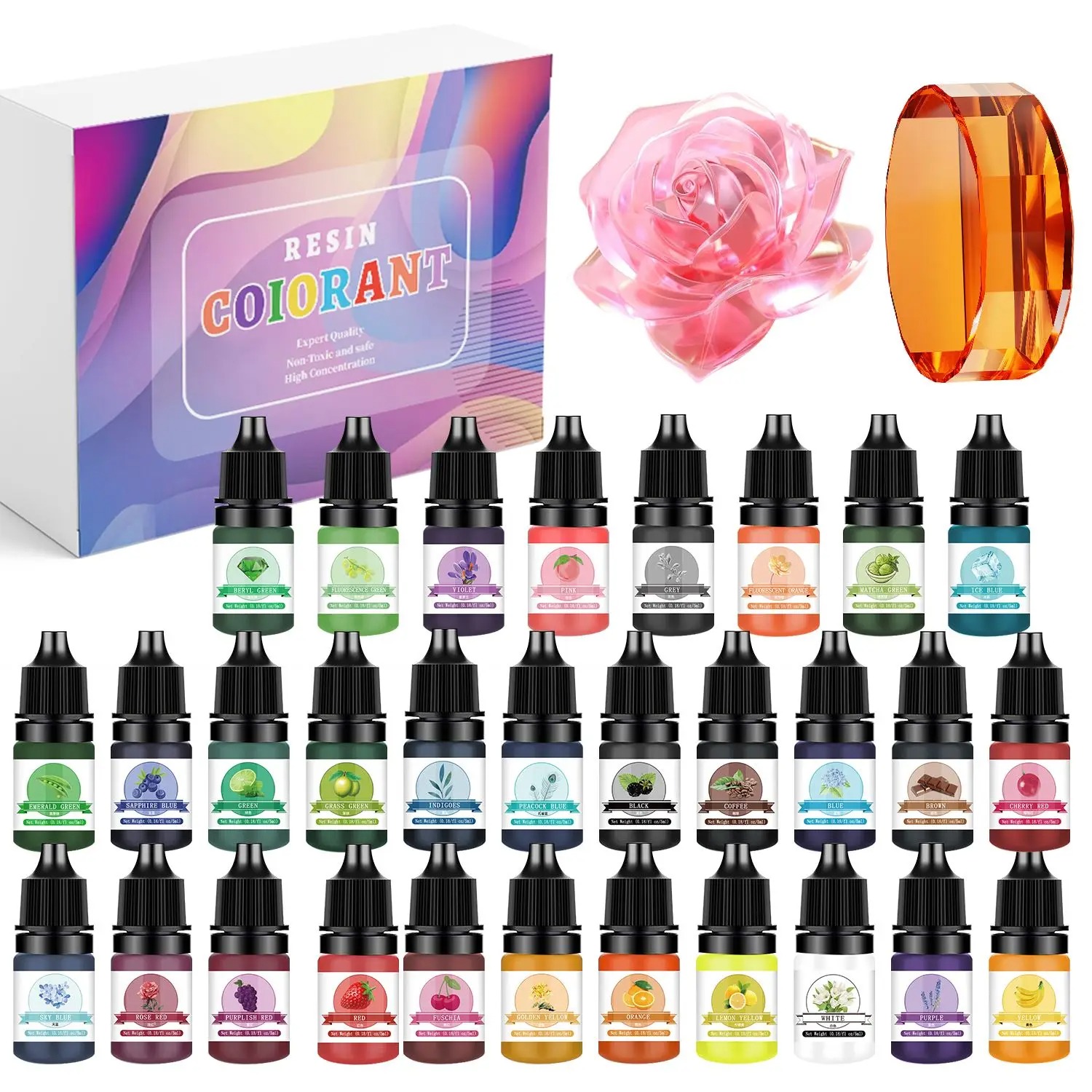 Epoxy Uv Resin Kit - 30 Kleuren 5 ml Epoxyhars Pigment