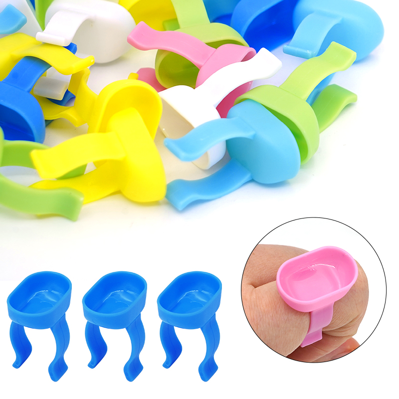 Mixing Cup Silicone - 20pcs Dental Mengen Vinger Ring Kom