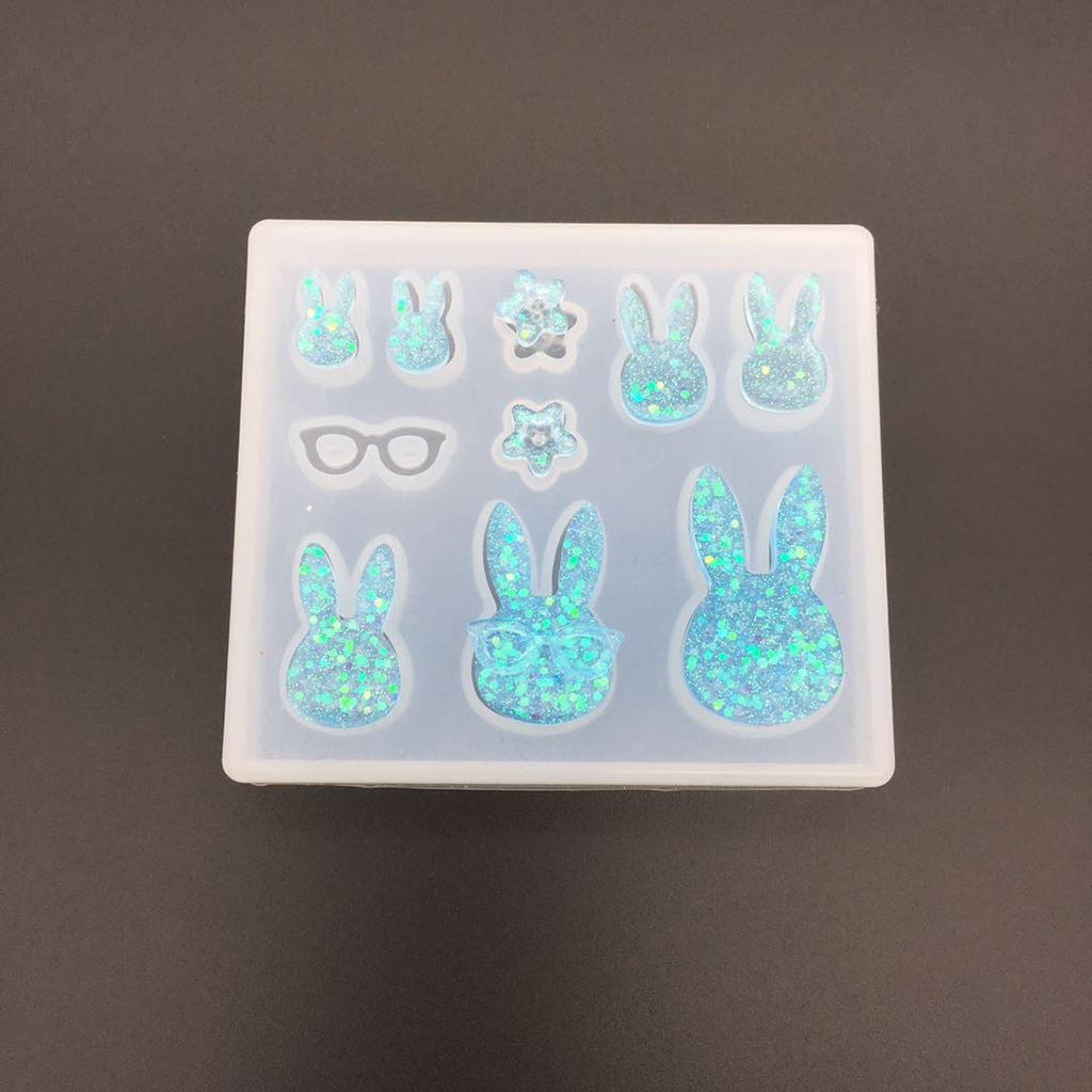 Flower Preservation Resin - 9 Ontwerpen Siliconen Mal Konijn Bloemen