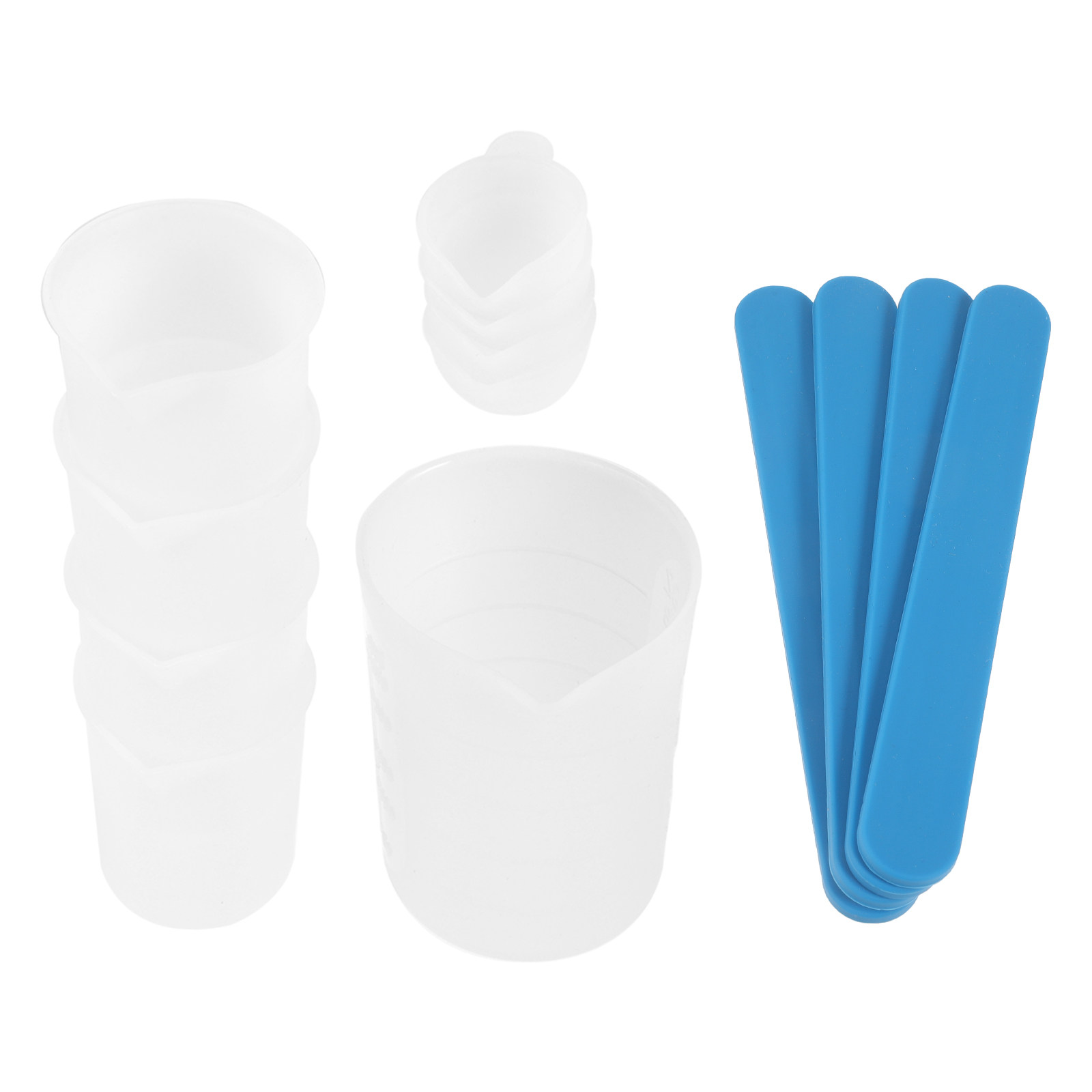 Mixing Cup Silicone - 1Set Epoxy Mengbeker Gereedschapsset Siliconen Maatbekers