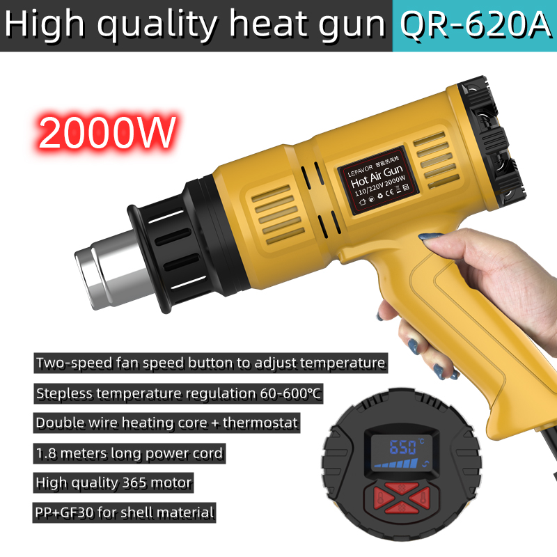 Heat Gun Small - 2000 W Heteluchtpistool Mini Bouwdrogers Krimpfolie