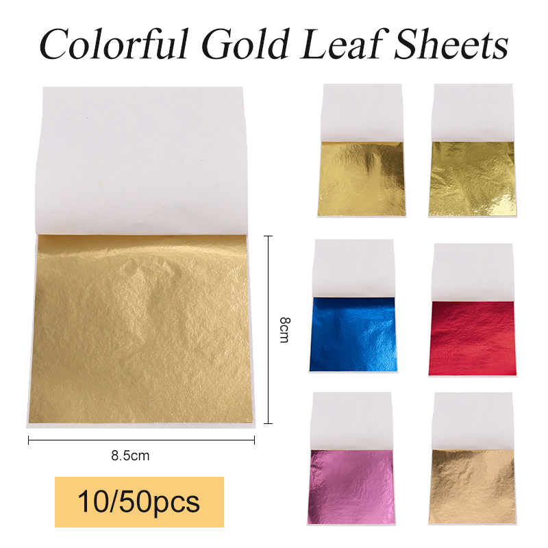 Gold Foil Flakes - 8x8.5 cm Taiwan Imitatie Bladgoud Vellen