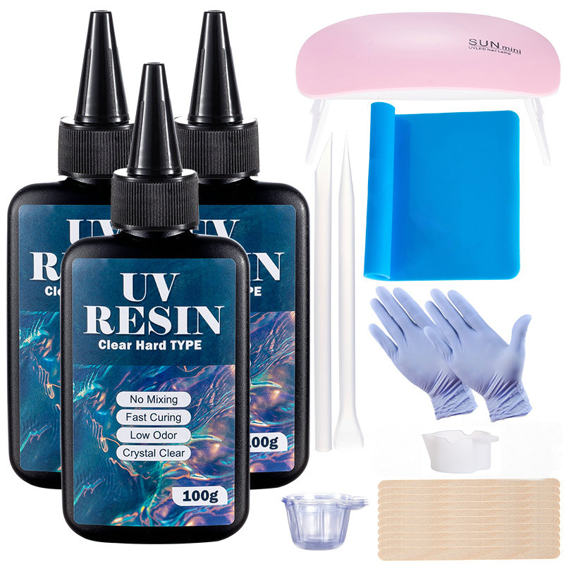 Epoxy Uv Resin Kit - 100g/250g helder UV-hars hard type één