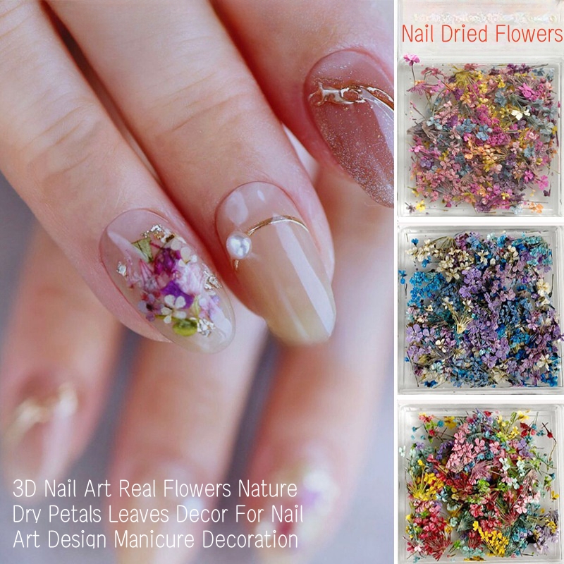 Dried Flower Bulk - Gemengde kleine gedroogde bloemen Nail Art