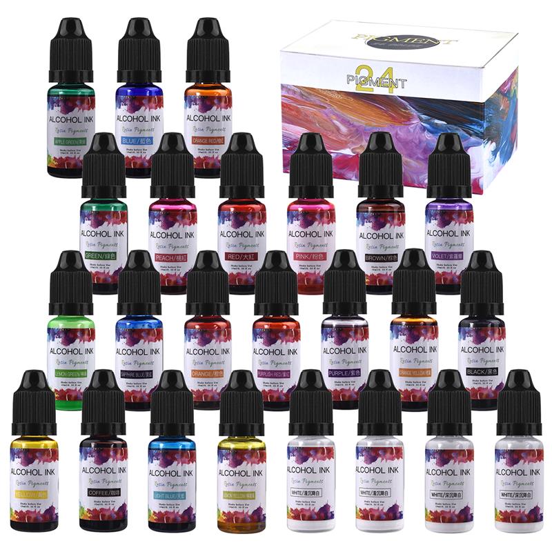 Resin Dye Alcohol - 1 Set Epoxyhars Pigment Kit Art