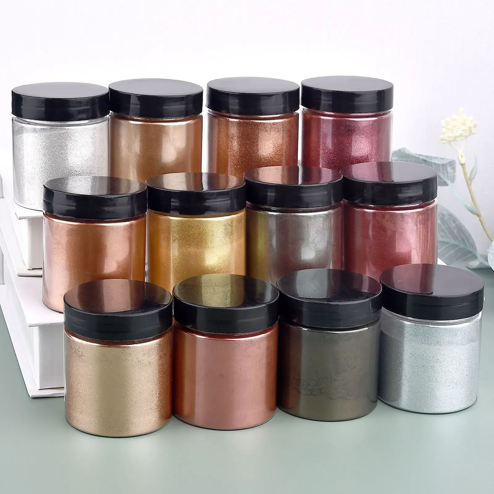 50g/Fles Metallic Glitter Poed - Resin Pigment Set recensie en prijs