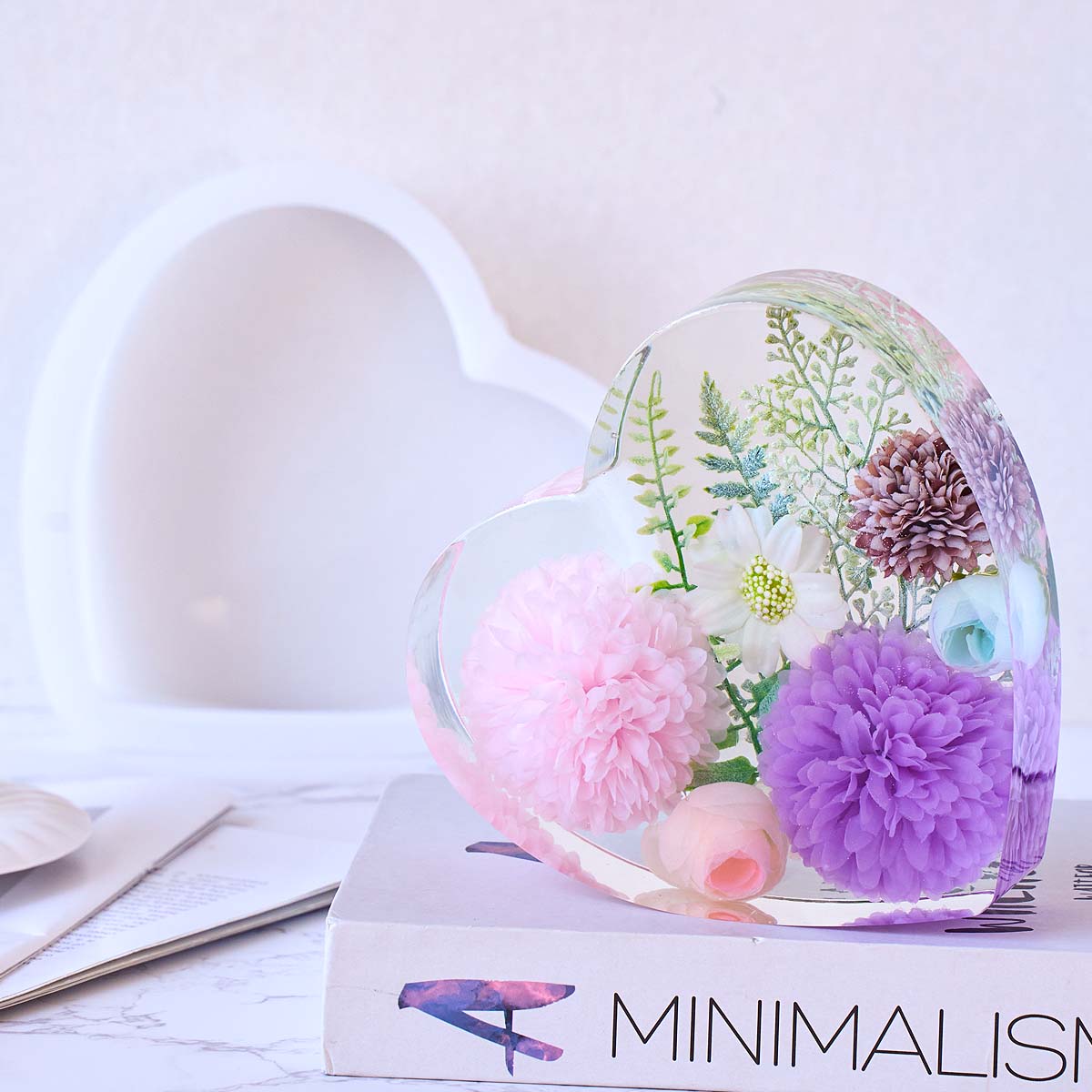 Grote liefde siliconen mal DIY - Flower Preservation Resin recensie en prijs