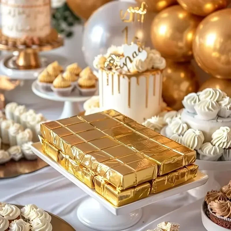 100PCS Grote Dubai Chocolade C - Gold Foil Flakes recensie en prijs