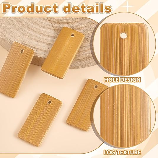 50 stuks houten tags sleutelha - Wood Ring Blank recensie en prijs