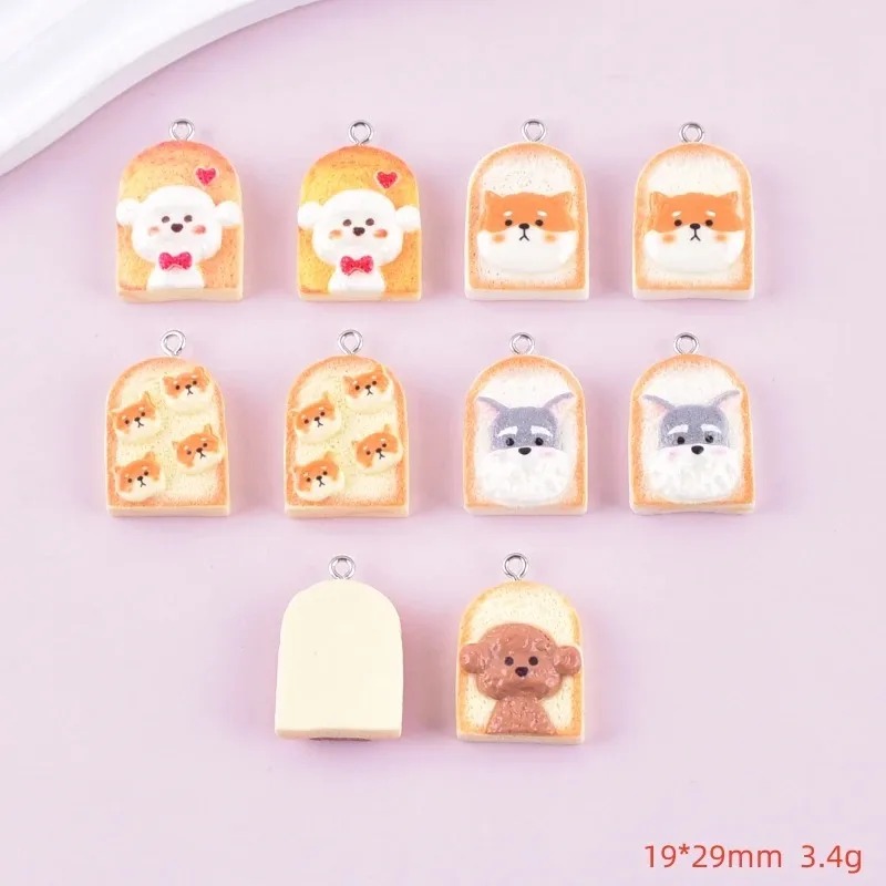 10 stuks schattige toast hond  - Resin Craft Supplies recensie en prijs