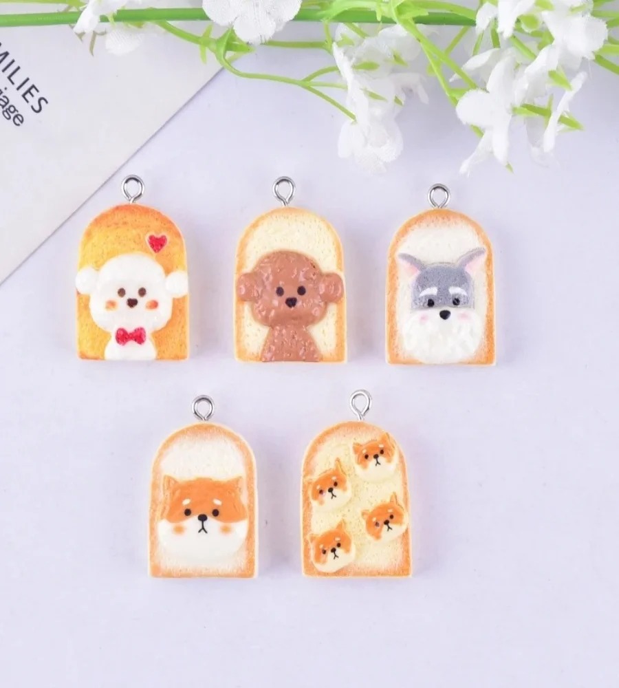 10 stuks schattige toast hond  - Resin Craft Supplies recensie en prijs
