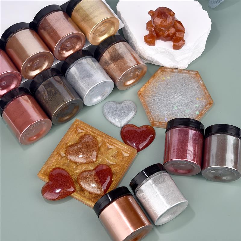 50G Shimmer Metallic Goud Zilv - Resin Pigment Set recensie en prijs