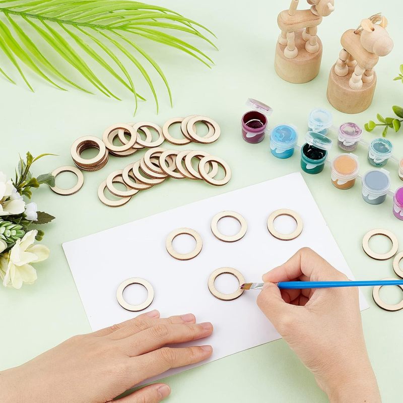 100 Stuks 30Mm Natuurlijke Hou - Wood Ring Blank recensie en prijs