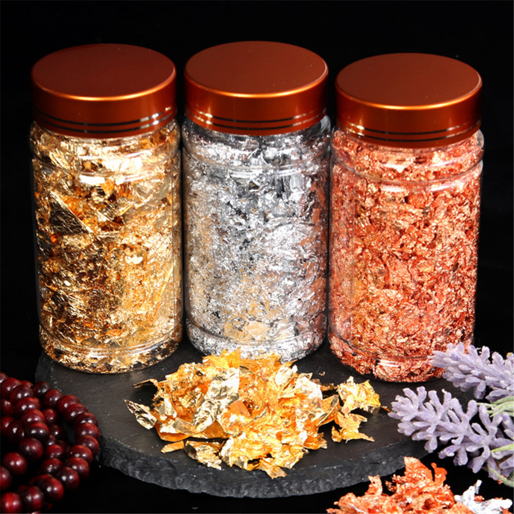 Glanzende echte bladgoud Schab - Gold Foil Flakes recensie en prijs
